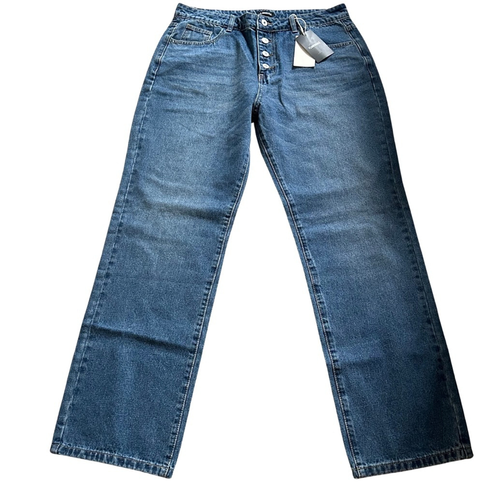 Women's New with Tags Flamingals XL Straight Leg Bootcut Jeans Button Fly Curvy
